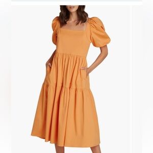 Willow Margot Puff Sleeve Midi Dress - Size M NWT